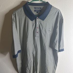 Peter Millar Golf Polo Pinehurst Collection L Blue & White